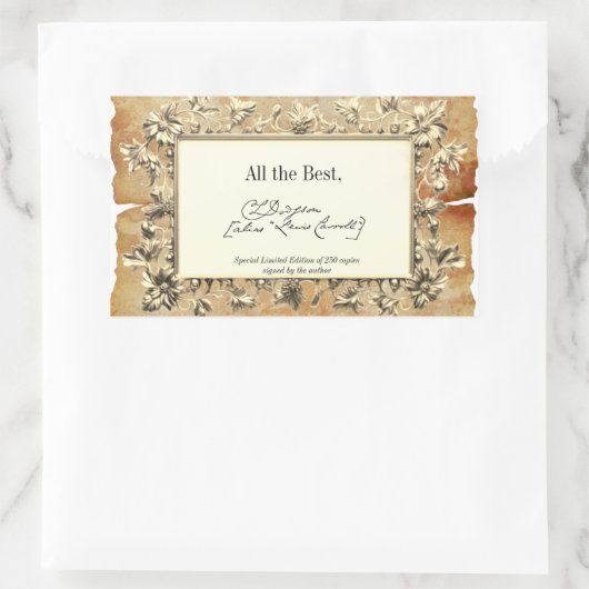 Vorlage für das Buchzeichen der extravaganten Blum Rechteckiger Aufkleber (Tasche)