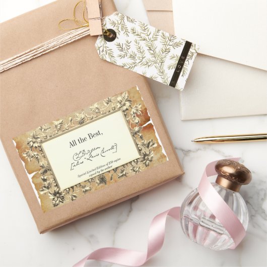 Vorlage für das Buchzeichen der extravaganten Blum Rechteckiger Aufkleber (Schenken)