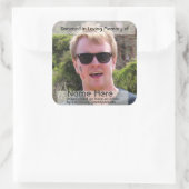 Vorlage für das Buchzeichen der Spende Quadratischer Aufkleber (Tasche)