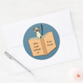 Vorlage für das Buchzeichen von ähnlichen Katzen Runder Aufkleber (Umschlag)