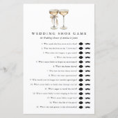 Vorlage für das Champagne Wedding Shoe Game Brautp (Vorderseite)