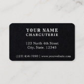Vorlage für das Charcuterie-Logo für Käse und Trau Visitenkarte (Rückseite)