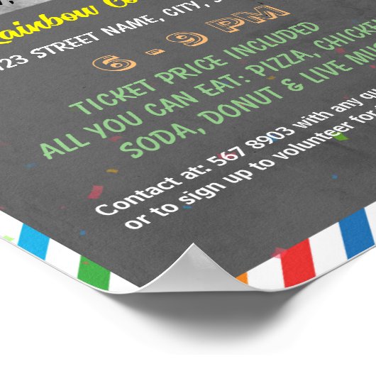 Vorlage für das Coffee Fundraiser-Ereignis Poster (Ecke)