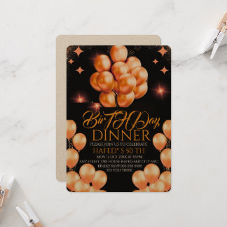 Vorlage für das digitale Geburtstagsessen, schwarz