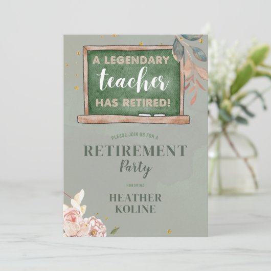 Vorlage für das digitale Rustikal-Lehrer-Party (Stehend Vorderseite)