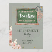 Vorlage für das digitale Rustikal-Lehrer-Party (Vorne/Hinten)