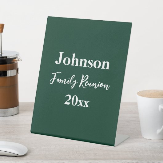 Vorlage für das dunkelgrüne Jahr eines Wiedersehen Sockelschild (In SItu)