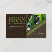 Vorlage für das Earth Wellness-Center Health Resor Visitenkarte (Rückseite)