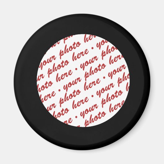 Vorlage für das einfache Schwarze Foto Magnet (Vorne)