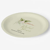 Vorlage für das elegante Brautparty der Blumenecke Pappteller (Schrägansicht)