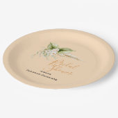 Vorlage für das elegante Brautparty der Blumenecke Pappteller (Schrägansicht)