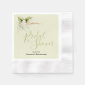 Vorlage für das elegante Brautparty der Blumenecke Serviette (Vorderseite)