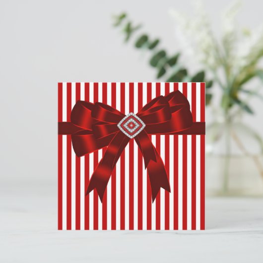 Vorlage für das elegante Party Rot und Weiß Streif (Stehend Vorderseite)