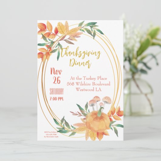 Vorlage für das Erntedank-Abendessen (Stehend Vorderseite)