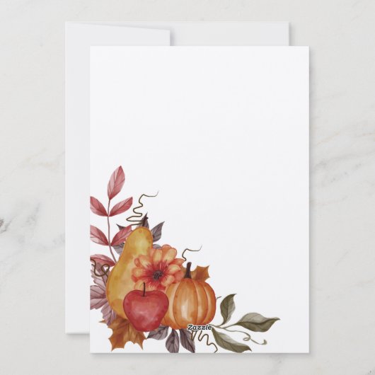 Vorlage für das Erntedank-Abendessen (Rückseite)