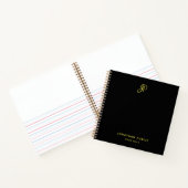 Vorlage für das erste Notebook-Gold Monogram Notizblock (Innenseite)
