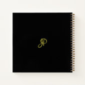 Vorlage für das erste Notebook-Gold Monogram Notizblock (Rückseite)