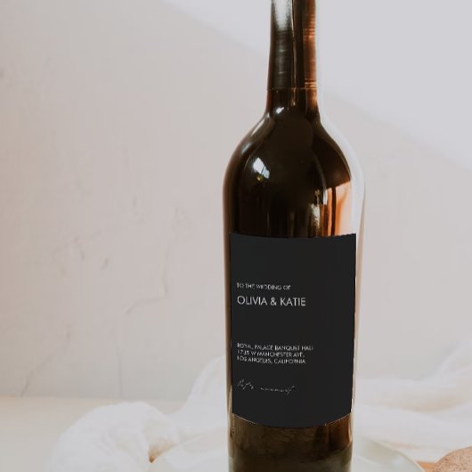 Vorlage für das Etikett der Schwarzen Weinflasche