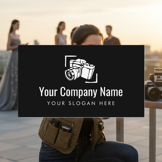 Vorlage für das Firmenlogo von Fotografen Visitenkarte