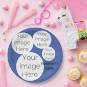 Vorlage für das Foto erstellen, blau Pappteller (Party)