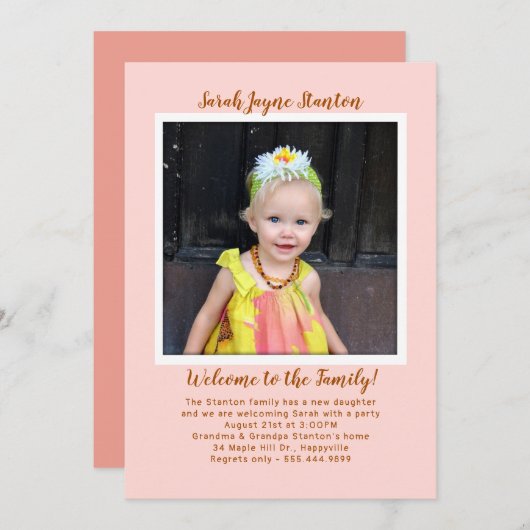 Vorlage für das Foto "Girl Adoption Party" (Vorne/Hinten)