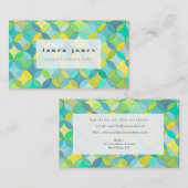 Vorlage für das geometrische Muster der Wasserfarb Visitenkarte (Vorne/Hinten)