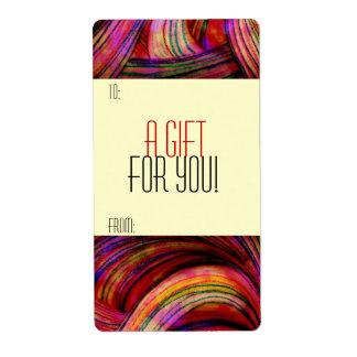 Vorlage für das Geschenk-Tag-Label an/von anpassba