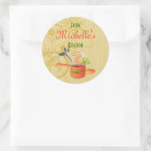 Vorlage für das Geschenkblatt "Backwaren" Runder Aufkleber (Tasche)