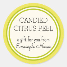 Vorlage für das Geschenketikett von Citrus Peel