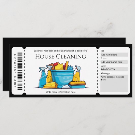 Vorlage für das Geschenkgutachten für die Reinigun (Vorne/Hinten)