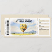 Vorlage für das Geschenkgutachten für Heißluftball (Vorne/Hinten)