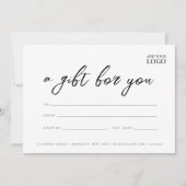 Vorlage für das Geschenkgutachten für kleine Unter (Vorderseite)