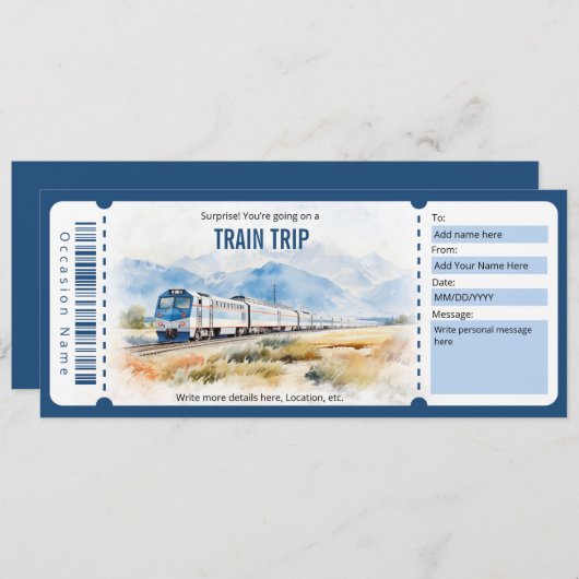 Vorlage für das Geschenkgutachten für Überlandfahr (Vorne/Hinten)