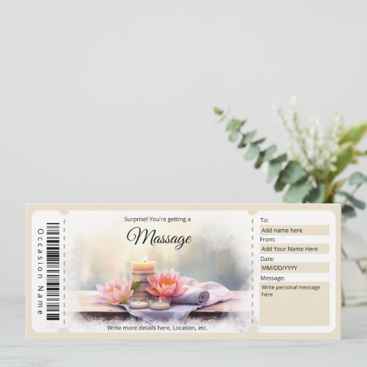 Vorlage für das Geschenkgutachten für Überraschung (Stehend Vorderseite)