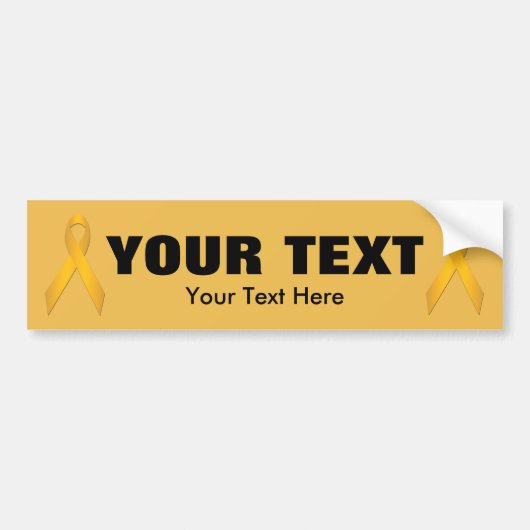 Vorlage für das Gold Awareness Ribbon-Autoaufklebe Autoaufkleber (Vorne)