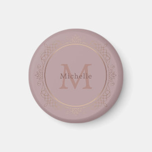 Vorlage für das Gold Monogram für benutzerdefini Magnet