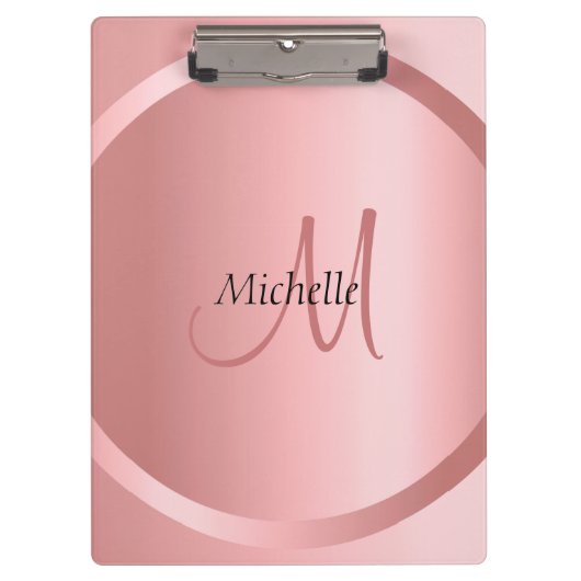 Vorlage für das Gold Monogram für benutzerdefinier Klemmbrett (Vorderseite)