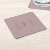 Vorlage für das Gold Monogram für benutzerdefinier Rechteckiger Pappuntersetzer (angewinkelt)