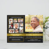 Vorlage für das Gold- und Schwarze Beerdigungsprog (Stehend Vorderseite)