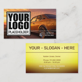 Vorlage für das Golden Chrome Ombre Logo Visitenkarte