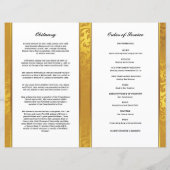 Vorlage für das Goldene Bestattungsprogramm (Rückseite)