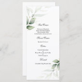 Vorlage für das Greenery Eucalyptus Wedding Menu (Vorne/Hinten)