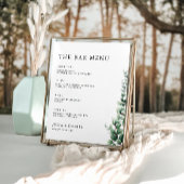 Vorlage für das Greenery Wedding Bar Menu Poster