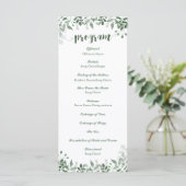 Vorlage für das Greenery Wedding Programm (Stehend Vorderseite)