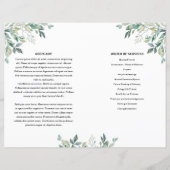 Vorlage für das Grüne Blatt-Beerdigungsprogramm (Rückseite)