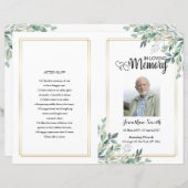 Vorlage für das Grüne Blatt-Beerdigungsprogramm (Vorne/Hinten)