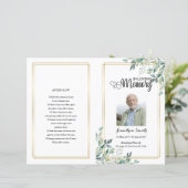 Vorlage für das Grüne Blatt-Beerdigungsprogramm (Stehend Vorderseite)