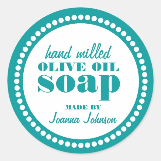 Vorlage für das handgefertigte Seifenlabel am rund Runder Aufkleber (Vorderseite)