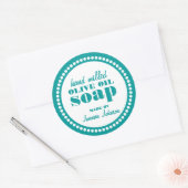 Vorlage für das handgefertigte Seifenlabel am rund Runder Aufkleber (Umschlag)