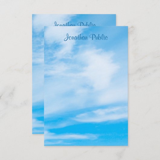 Vorlage für das Handschreiben von Skriptnamen Blue (Vorne/Hinten)